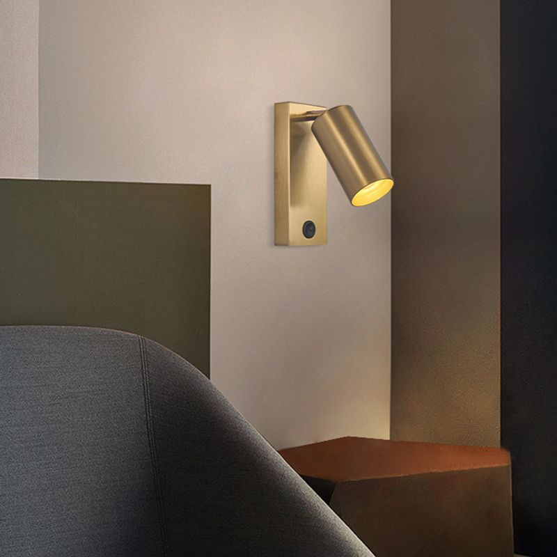 Modern Simple Iron Wall Light Cylinder Shape Rotatable Wall Lamp for Living Room