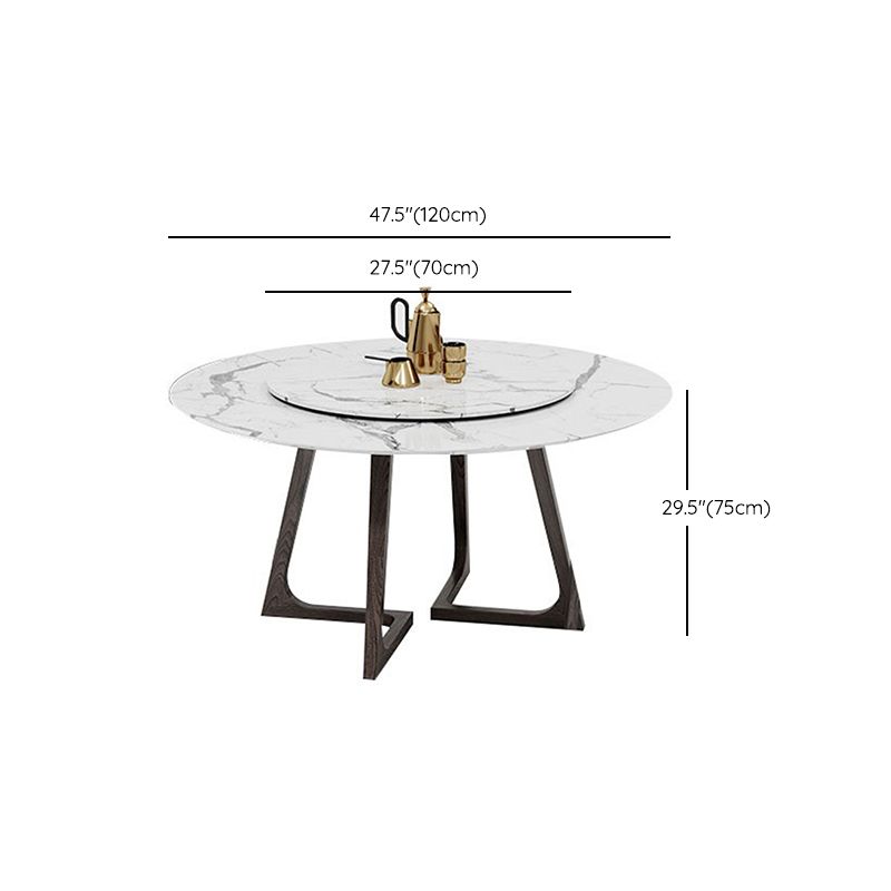 Metal and Stone Table Glam Style Minimalist Home Round Dining Table