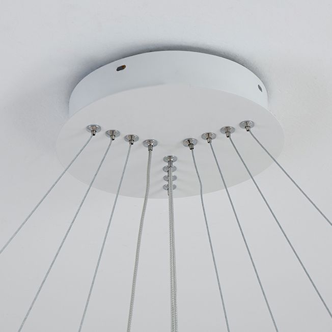 Multi-Tier Shape Chandelier Lights Modern Metal Chandelier Lighting Fixtures in White