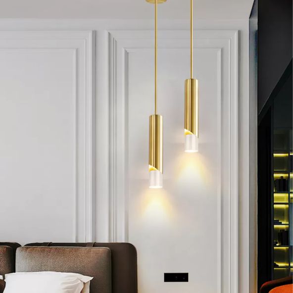 Tubi moderni in stile minimalista a pendente di illuminazione lampada a soffitto acrilico per soggiorno