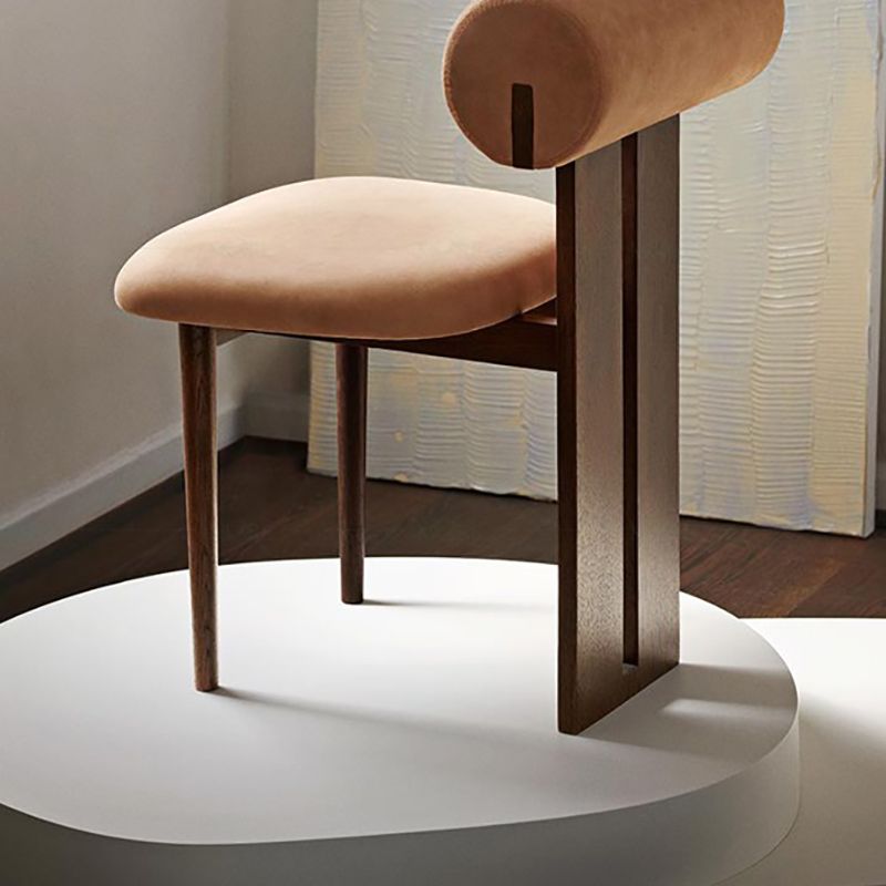 23.22" Wide Armless Chair Solid Wood Frame Chair for Living Room