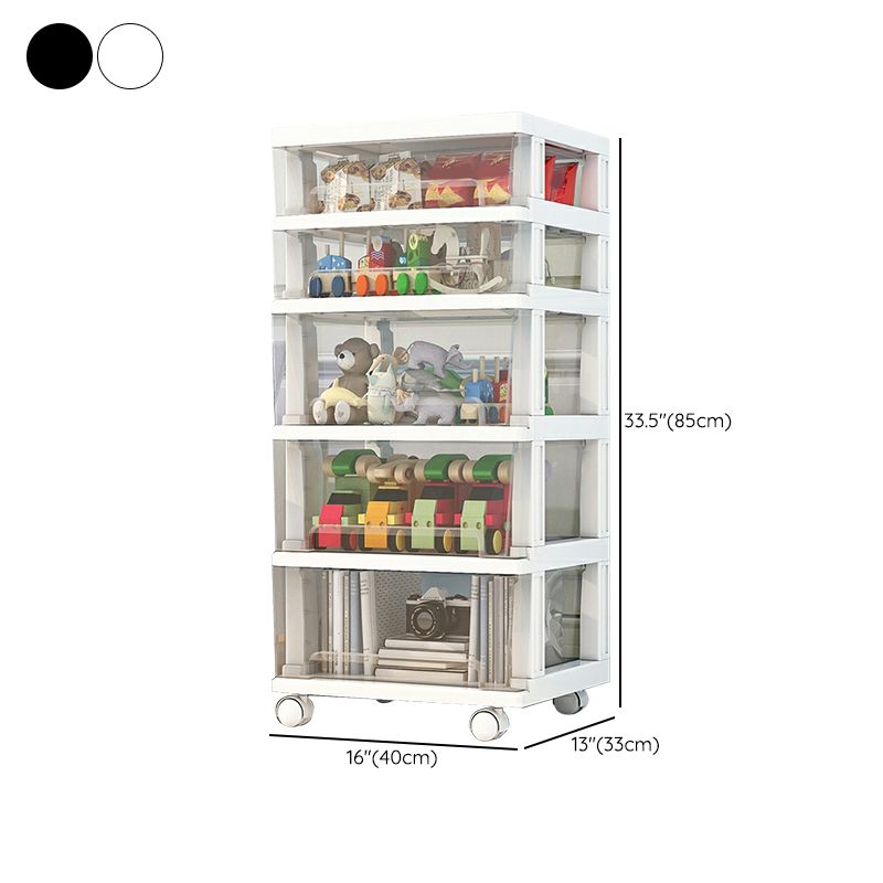 Contemporary Storage Cabinet with Legs 5-drawer Wardrobe Armoire