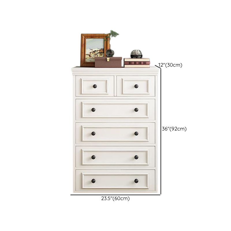 American Traditional Vertical Lingerie Chest Wood Storage Chest for Bedroom