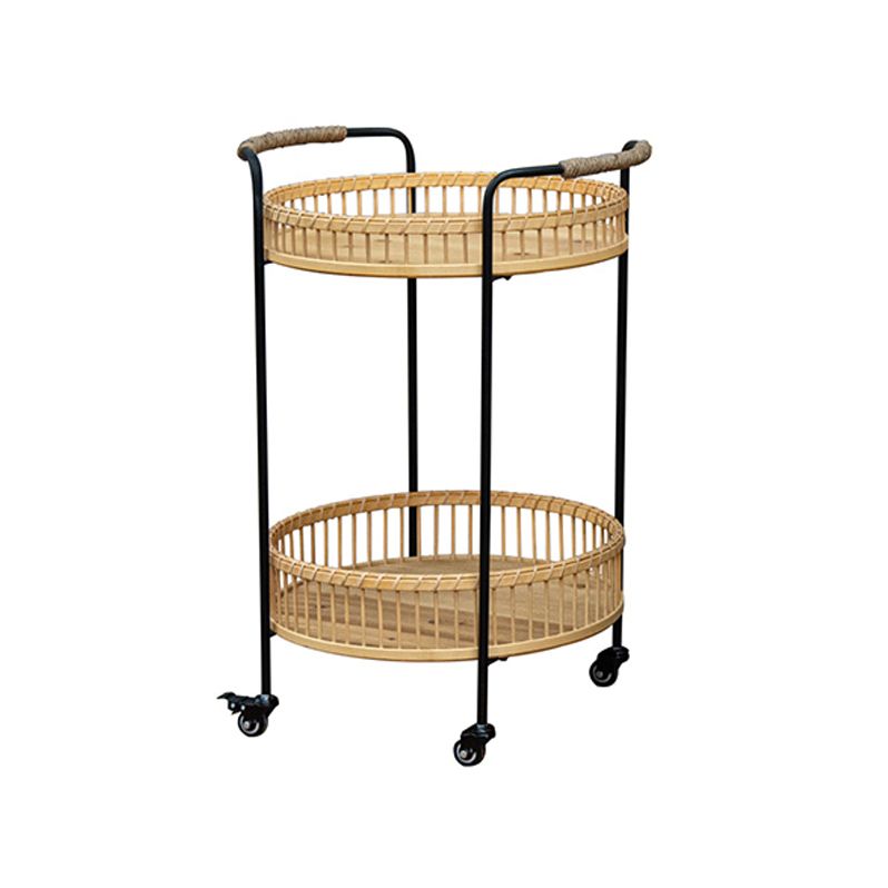 Scandinavian Style Sofa Side Accent Table Natural Round Side End Table