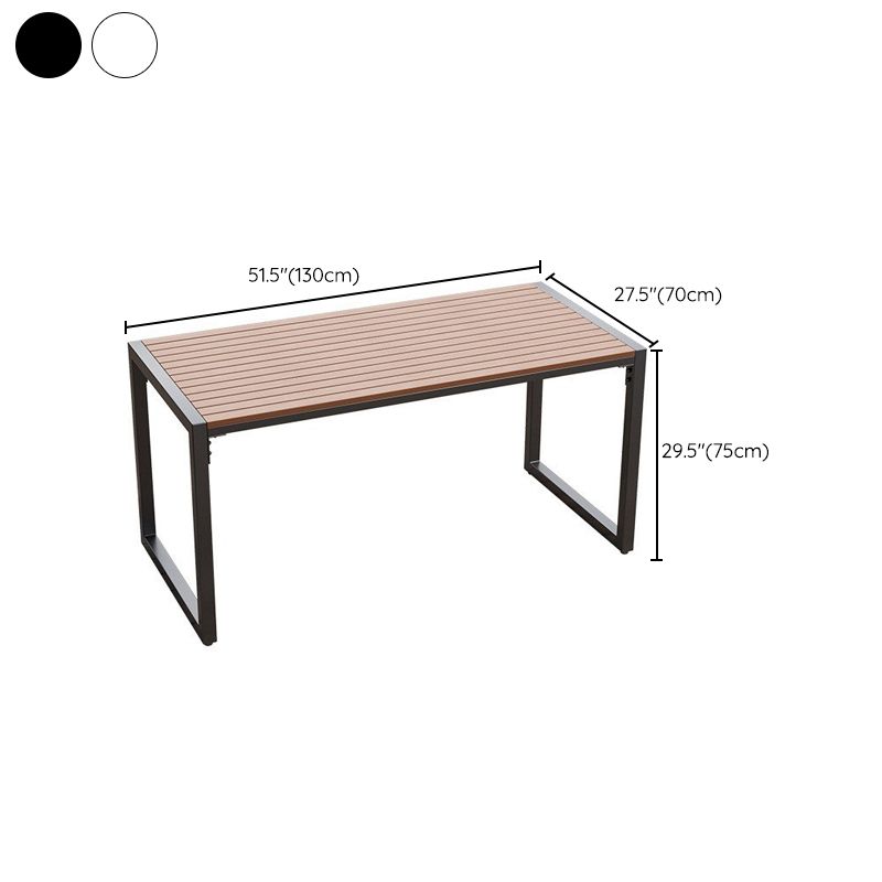 Modern Rectangular Picnic Table 1/3 Pieces Reclaimed Wood Dining Picnic Table