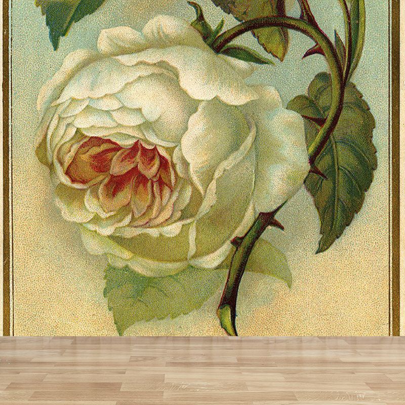 Illustration Summer Flower Wall Mural Great Wall Decor for Dining Room, Personalize