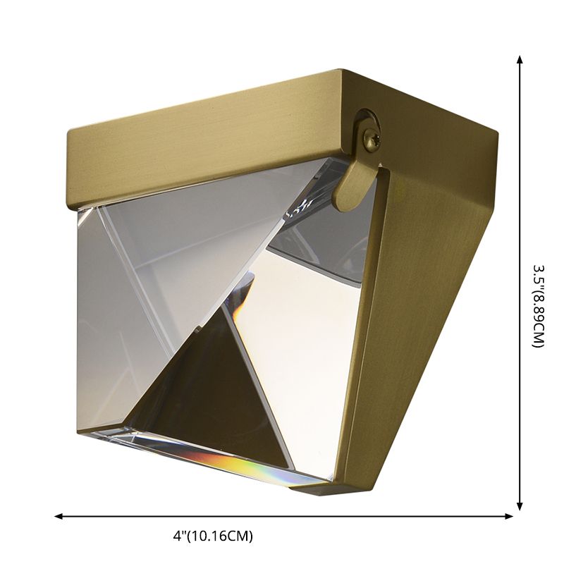 Modern Minimalist Style Geometric Wall Mounted Light Fixture Crystal 1 Light Wall Sconces for Bedroom
