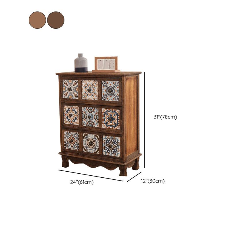 Coastal Storage Chest Solid Wood Dresser , 11.7/14.04 Inch Width