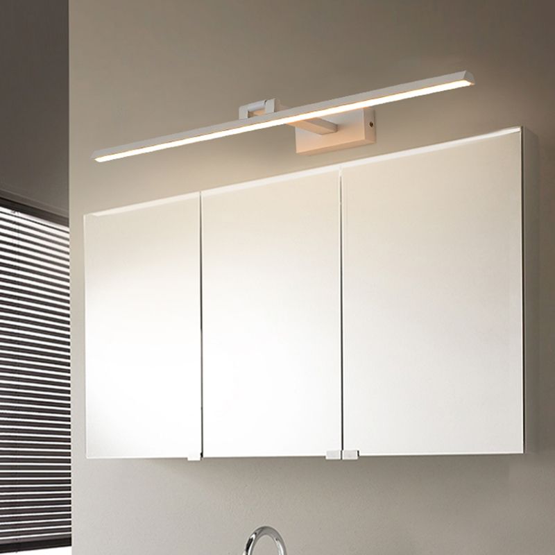 Linear LED Vanity Light Fixtures Modern Minimalist Style Metal Single Vanity Light