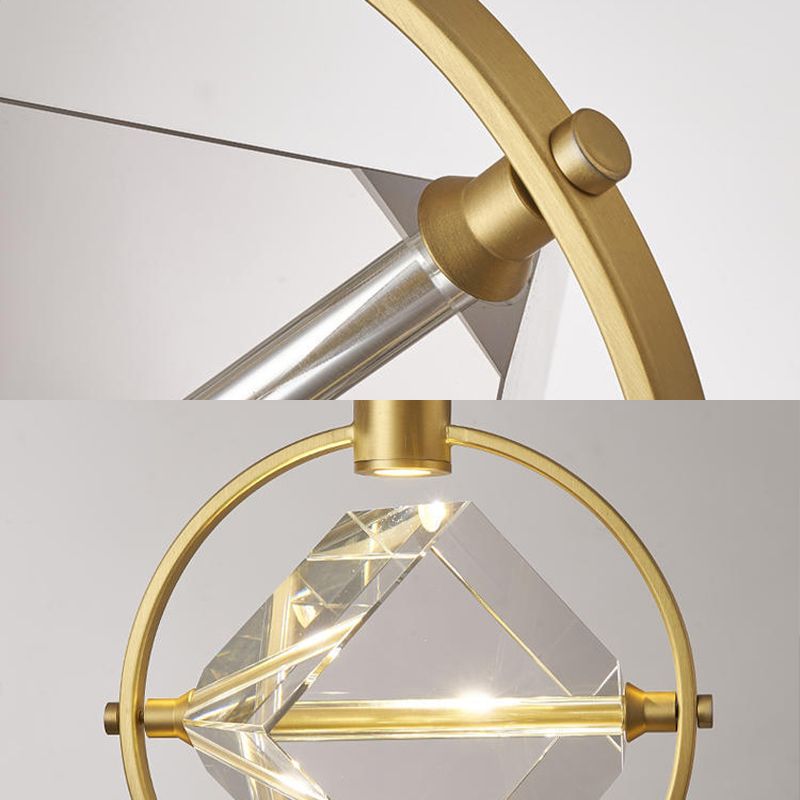 Moderne kubieke hanger verlichtingsarmaturen kristallen hanger lamp