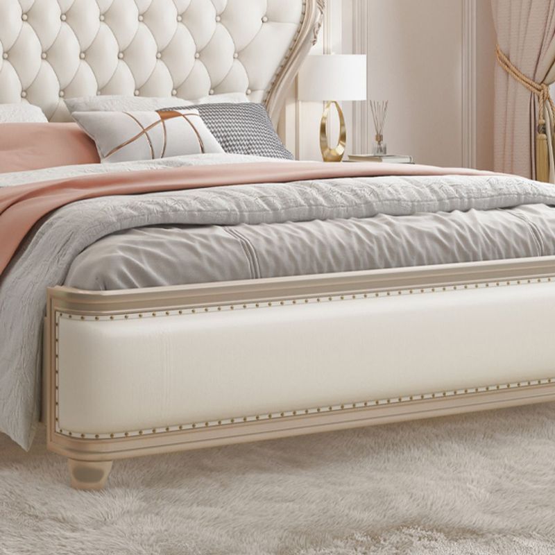 Victorian Foam Standard Bed Pine Wood Storage Bed Frame for Home