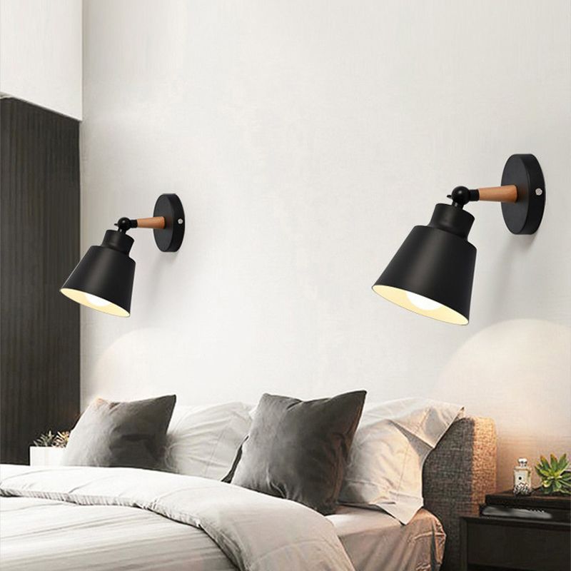Contemporary Colorful Wall Light Simple Wooden Wall Light Sconce for Living Room