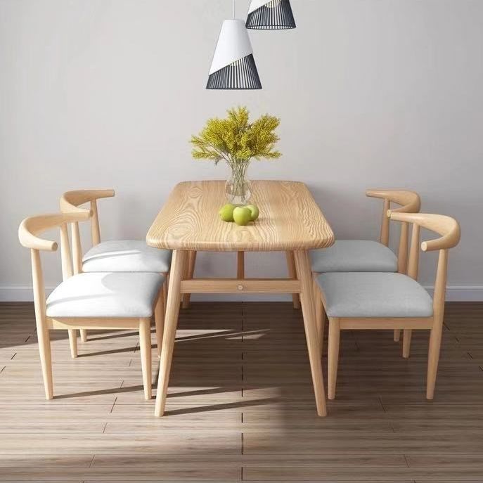 Mesa de comedor de comedor estándar MDF MDF Mesa de comedor de cocina con 4 patas