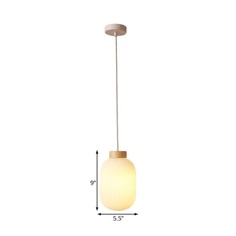 Asian 1 Leichte Anhängerlampe mit Papierschatten weißer Kapsel/Trommeldecke für Korridor, 5,5 "/8"/12 "breit