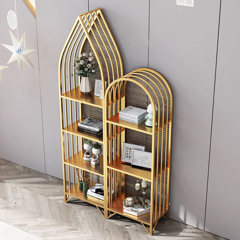 Modern Style Bookcase Standard Metal Closed Back Bookshelf for Home
