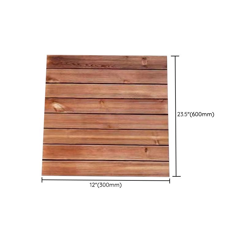 Outdoor Deck Plank Wooden Square Stripe Composite Floor Patio