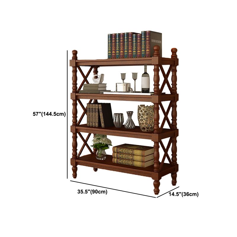 Scandinavian Study Room Bookshelf Solid Wood Etagere Bookcase