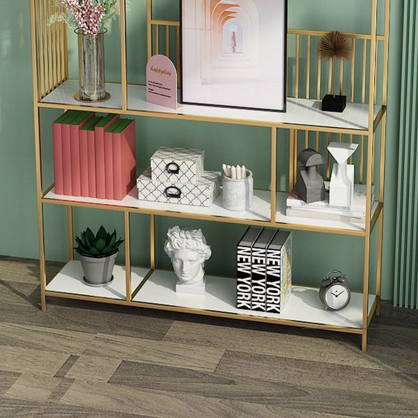 Nordic Metal Storage Bookshelf Rectangle Bookcase for Home Office