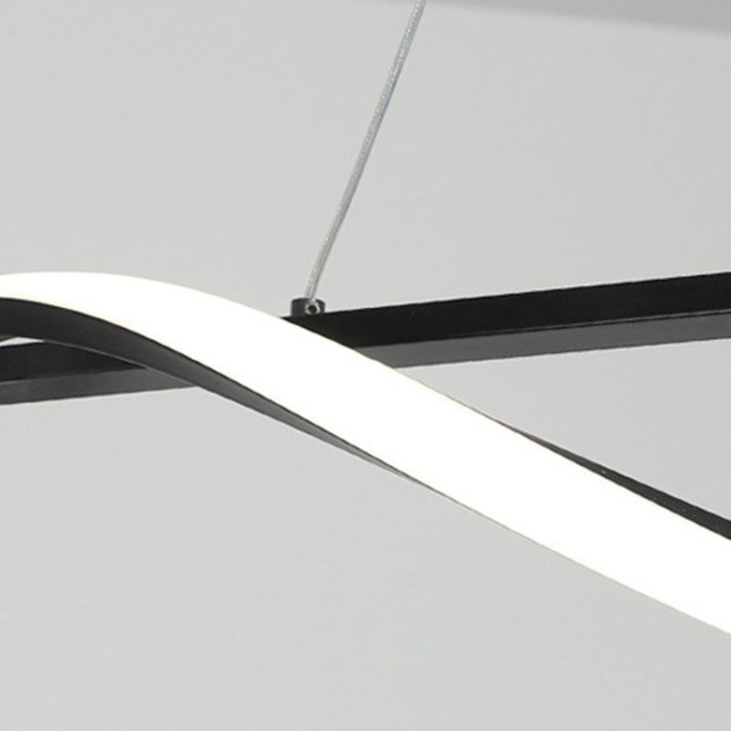 Fissaggi dell'illuminazione dell'isola Wave Acrilico Idee di illuminazione dell'isola moderna per il ristorante