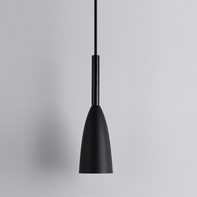Lampade appese a 1 luce lampada a sospensione moderna con tonalità metallica