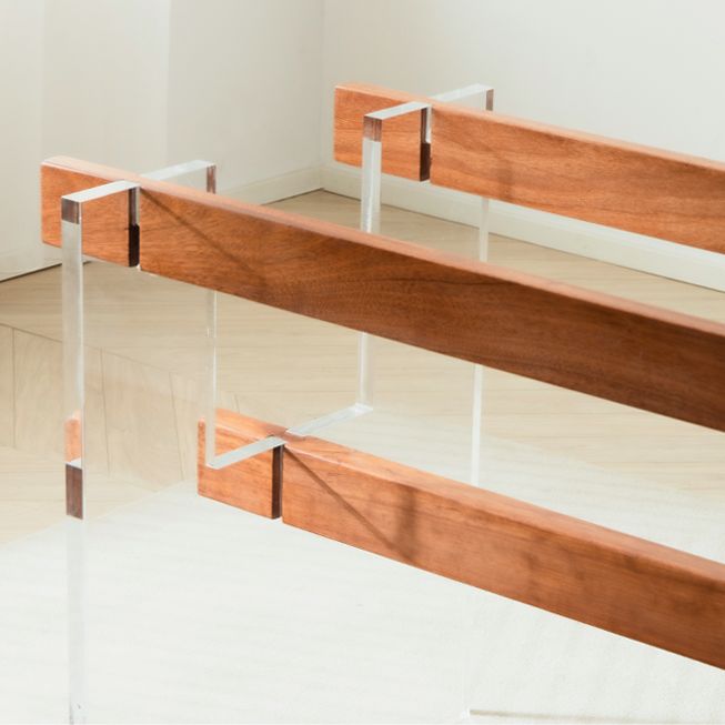 Modern Rectangle Dining Set 1/2/4/7 Pieces Solid Wood Dining Table with Chairs