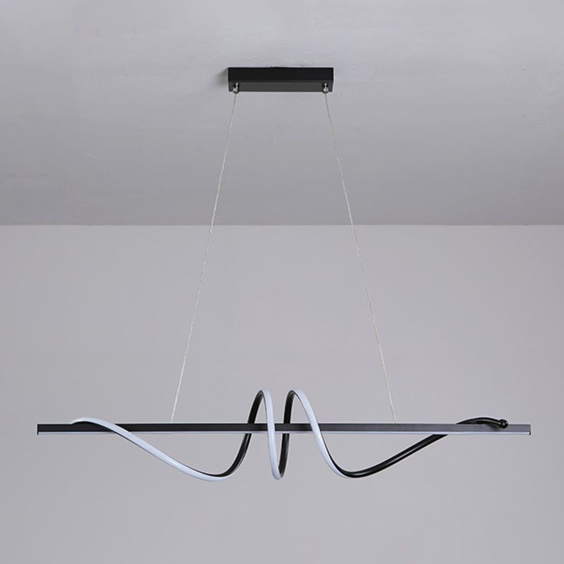 LED Kitchen Island Lighting Modern Golden/Black Ceiling Light for Foyer
