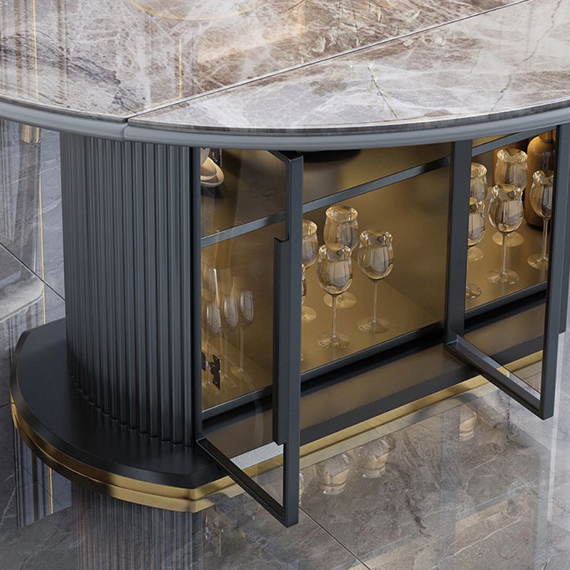 Modern 1/4/5/7 Pieces Dining Furniture Stone Round Dining Chairs Set in White