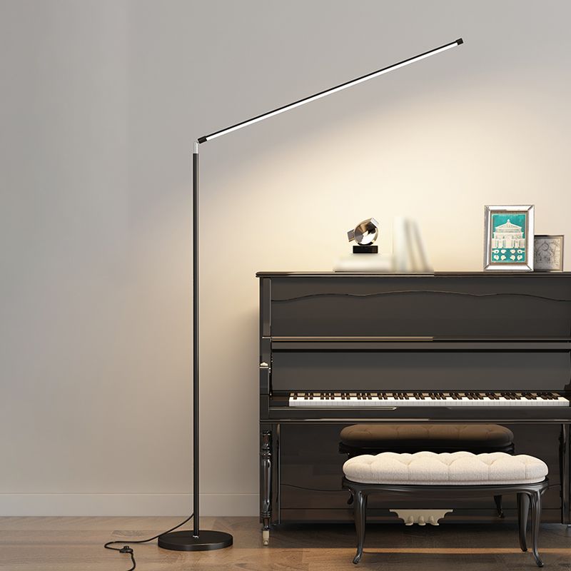 Modern Strip Shape Floor Light LED Floor Standing Light with Acrylic Shade for Bedroom