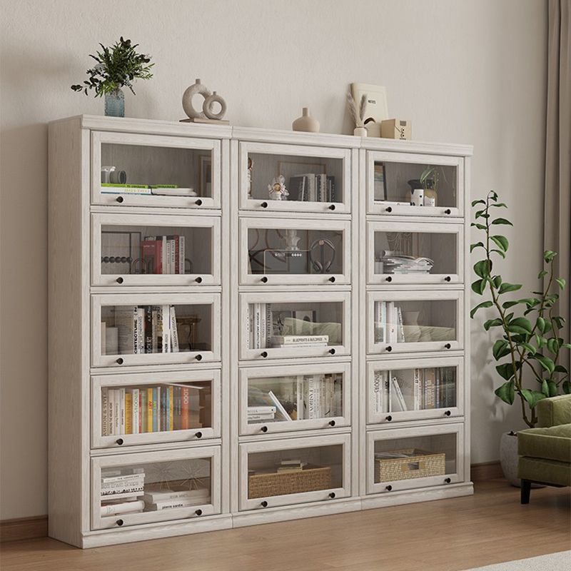 Modern Closed Back Standard Bookshelf Wooden Bookcase for Study Room