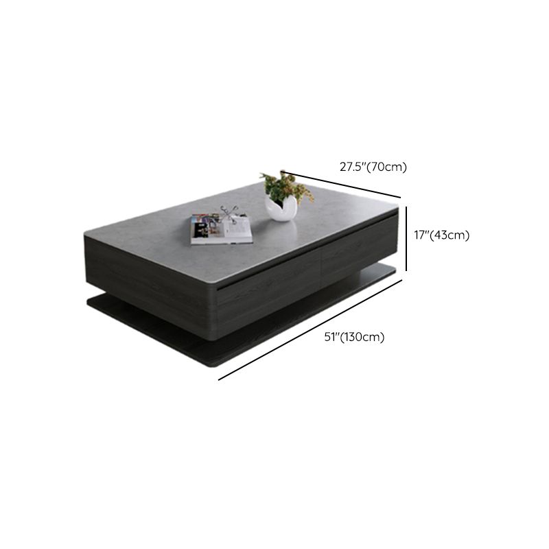 Rectangle Single Coffee Table Glam 1 Coffee Table with 4 Drawers