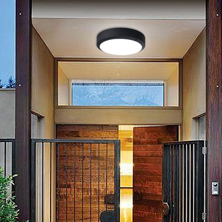Luz de techo LED para interiores y exteriores, sencilla y moderna, resistente al agua, montaje empotrado