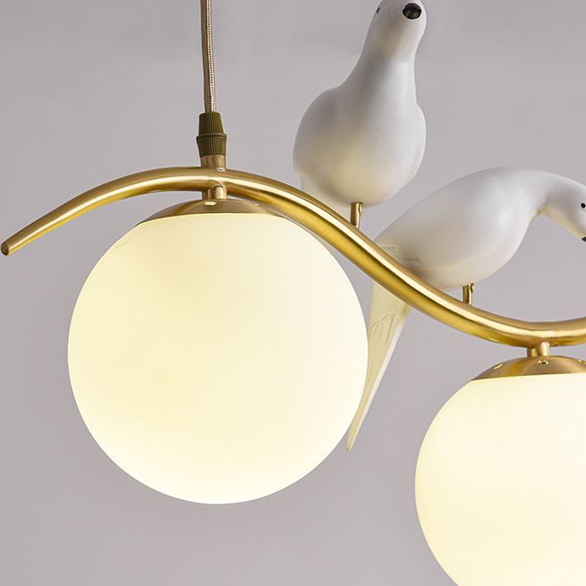 Contemporary Kitchen Island Lighting Golden Ceiling Light for Foyer
