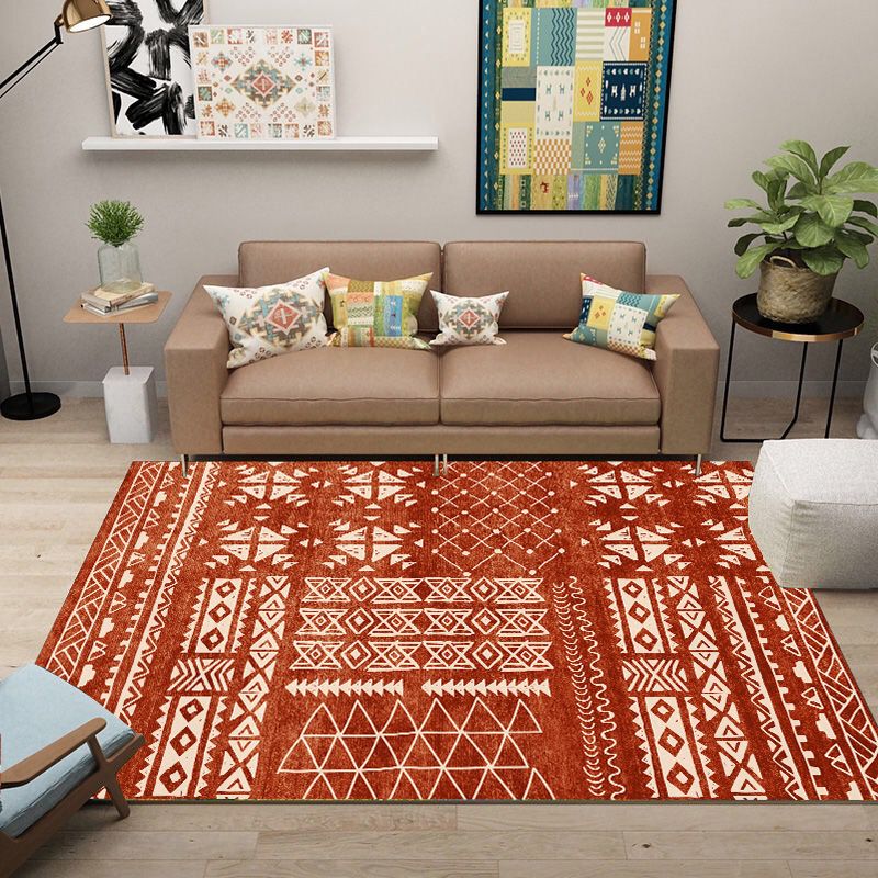 Classy Multicolor Geometric Rug Polypropylene Boho Chic Rug Non-Slip Backing Machine Washable Pet Friendly Carpet for Bedroom