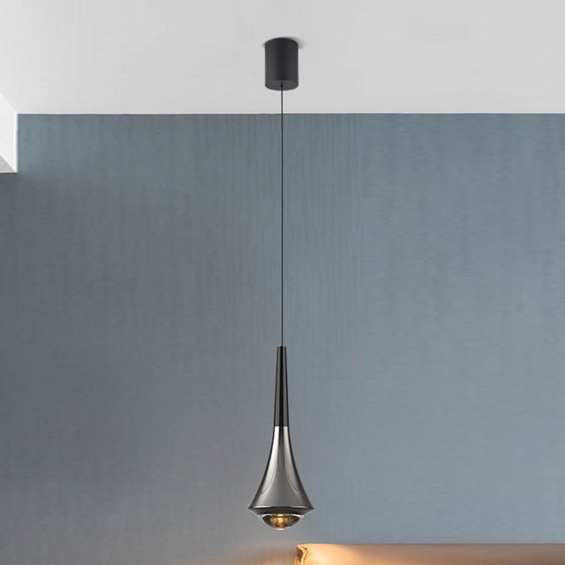 Aluminum Flared Pendant Light Fixture Simple LED Drop Lamp for Dining Room