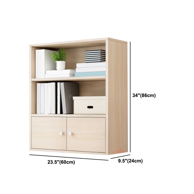 Modern Wooden Bookshelf Closed Back Bookcase for Home Office