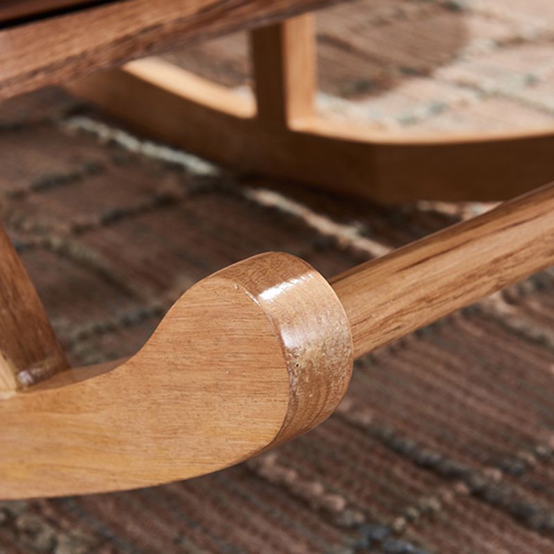 Living Room Rocker Chair Solid Tufted Cushions Leather Rocker Chair with Ottoman