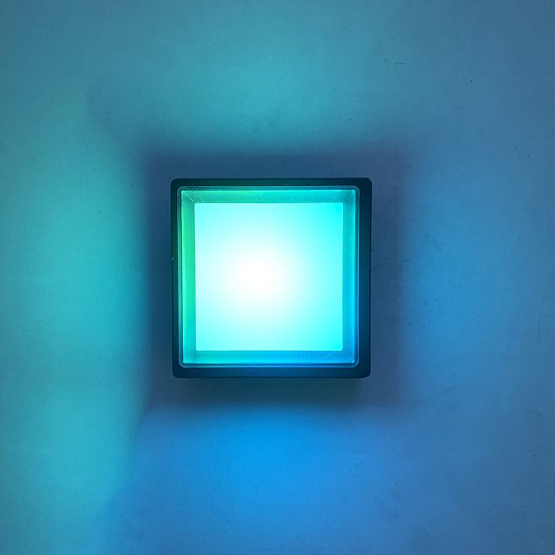 Contemporary Geometric Sconce Light Fixture Metal 1 Light LED Wall Mounted Light