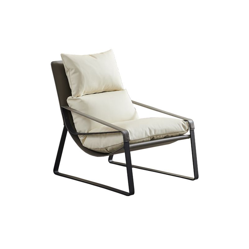 Modern 35.43" Wide Sewn Pillow Back Sponge Metal Frame Arm Chair