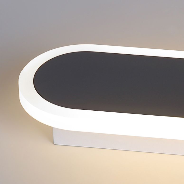 El semi - integrado LED de barra ovalada está instalado en la lámpara de pantalla de acrílico interior de la lámpara de aluminio creativa moderna.