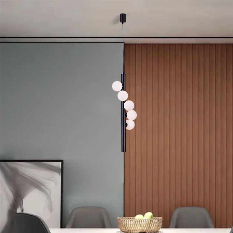 Modern Hanging Island Light Glass Hanging Lighting Fixture for Dining Room