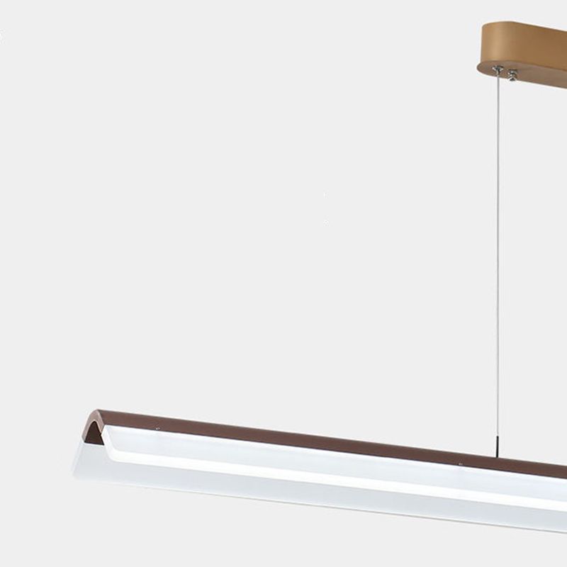 Simple LED Island Light Modern Style Metal Hanging Light for Dining Room