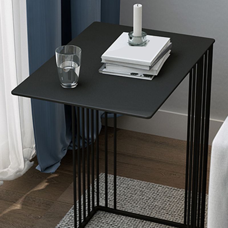 Mid-Century Rectangular Side Table Metal C Side Table, 23.2" Tall