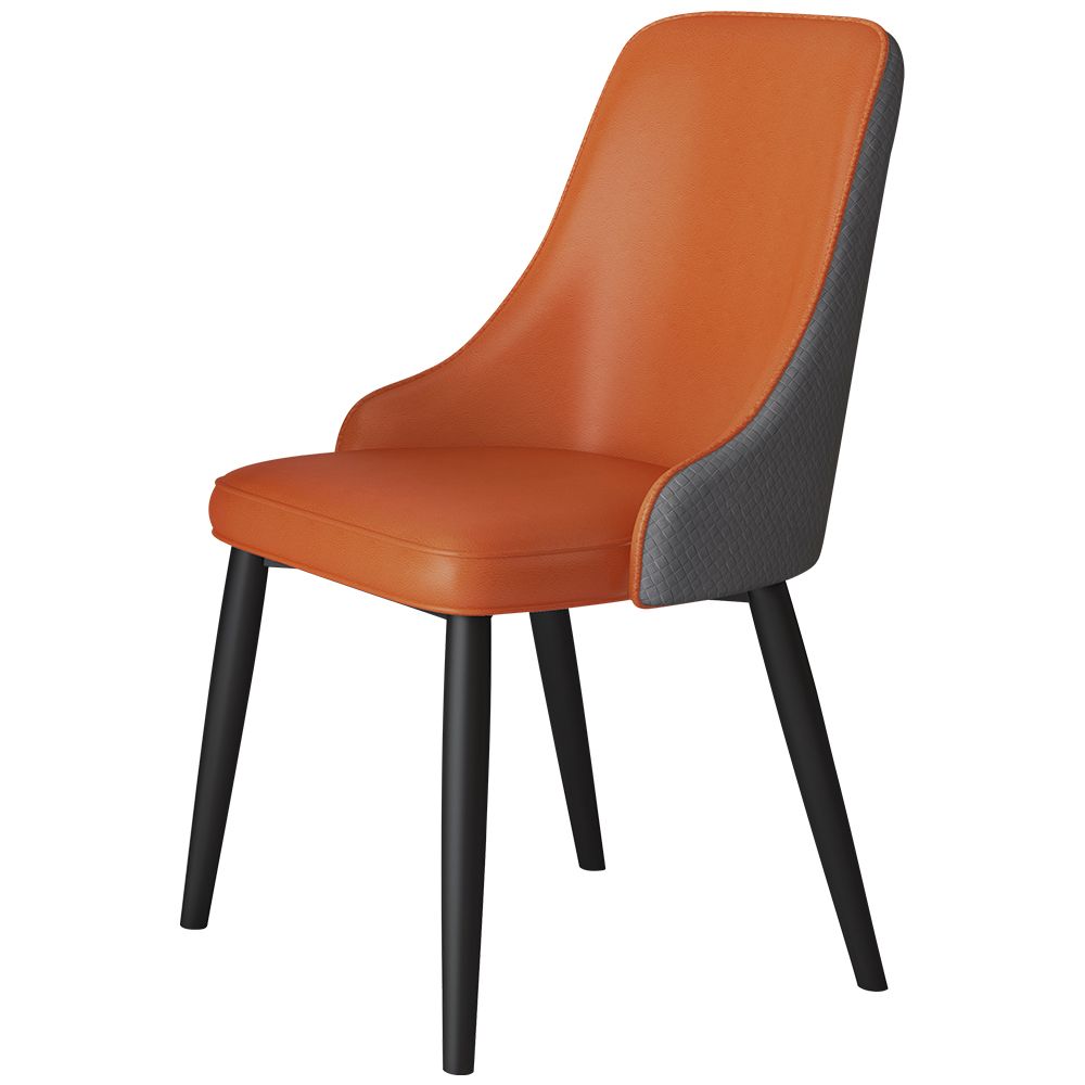 Metal Modern Dining Side Chair with Color Cushion Parsons Chair for Home