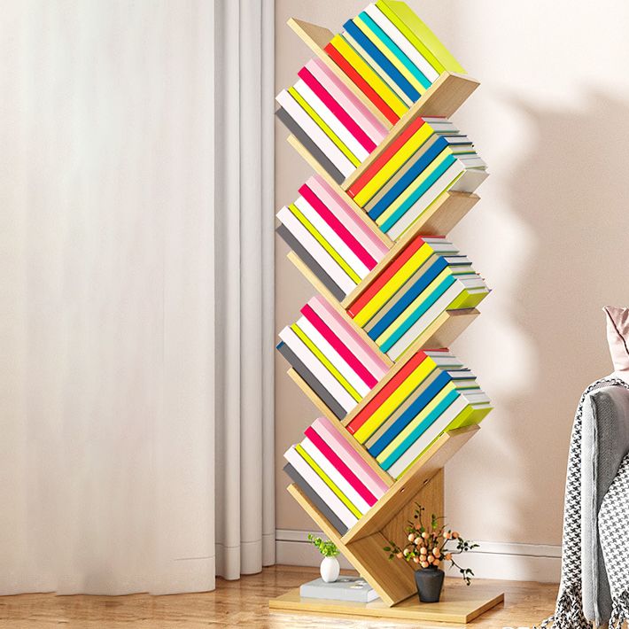 Contemporary Living Room Etagere Shelf Manufactured Wood Bookshelf