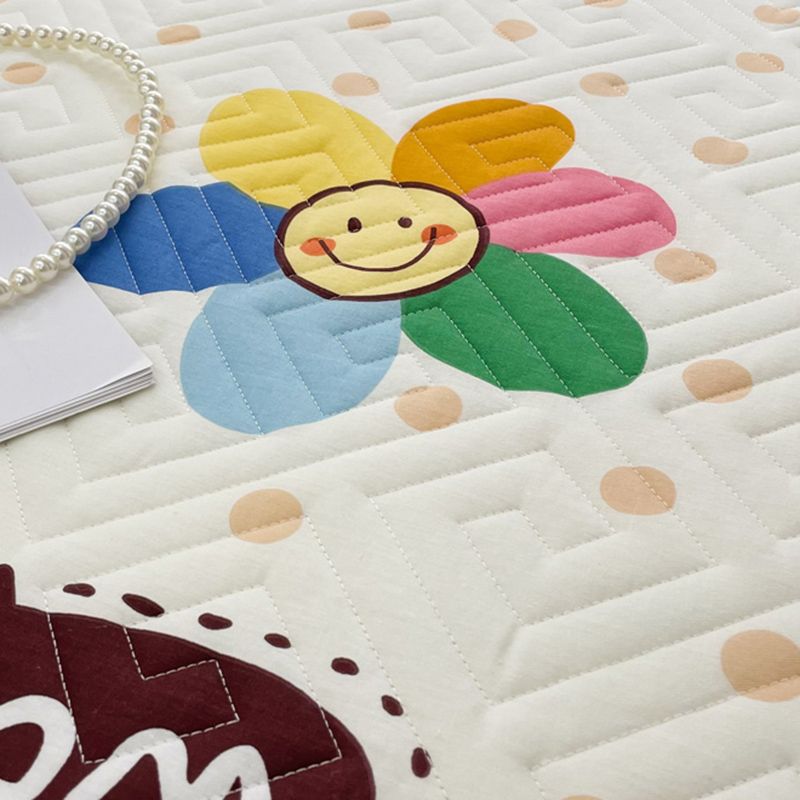 Cartoon Print Bed Sheet Set Cotton Fitted Sheet for Kid's Room