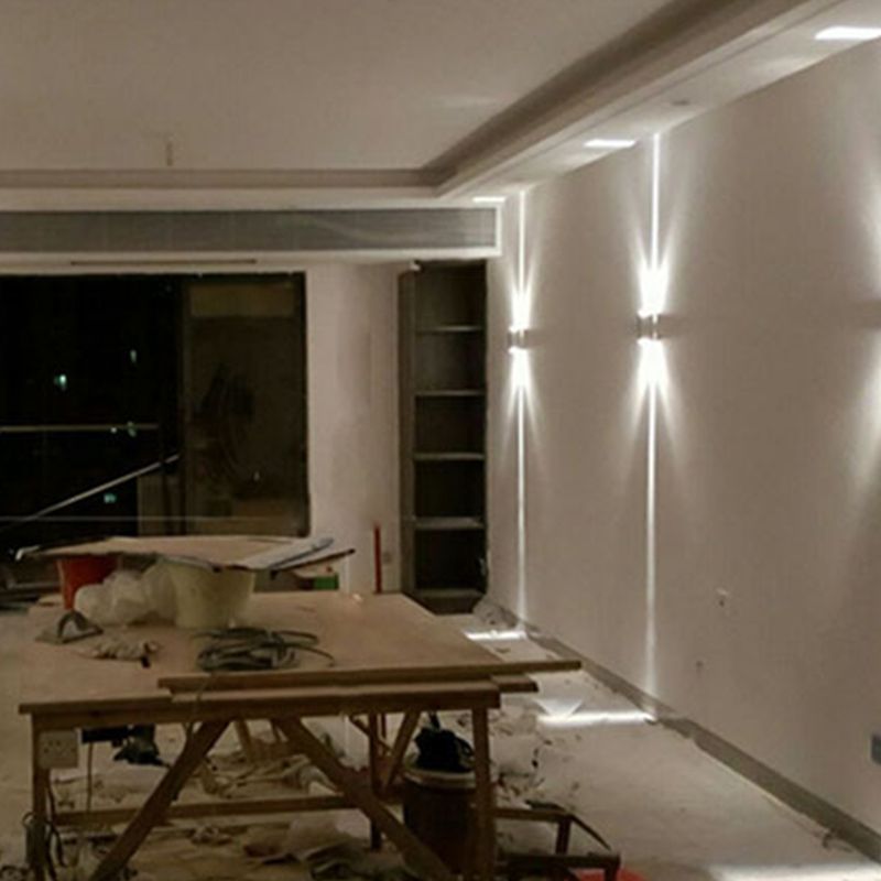 Modern Style Rectangular LED Wall Lamps Metal 2-Light Wall Lighting Ideas