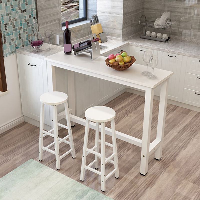 Industrial Bar Table Rectangle Pub Table for Outdoor and Breakroom