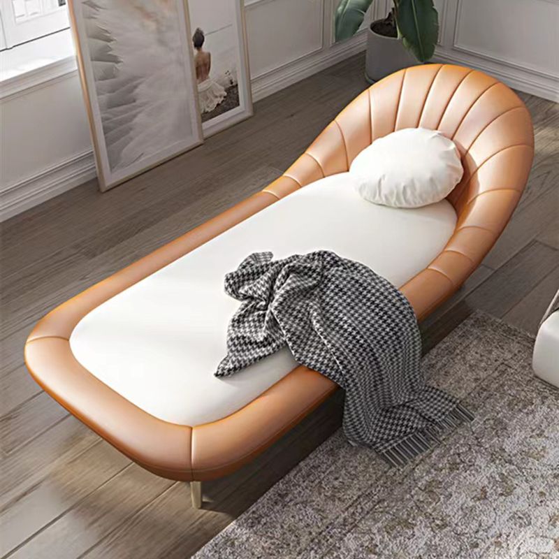 Modern Armless Chaise Lounge Faux Leather Chaise Lounge Sofa