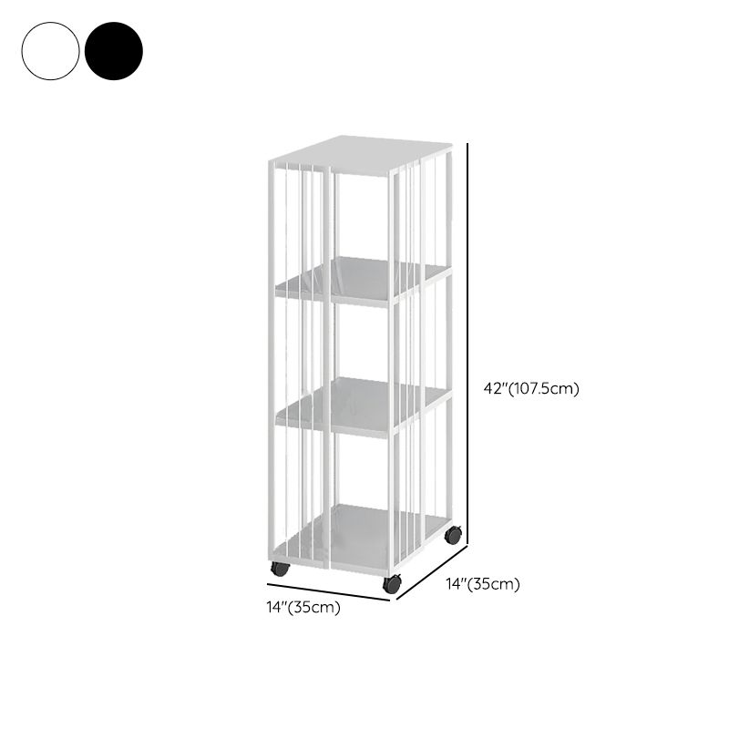 Standard Metal Bookcase Industrial Open Back Bookshelf with Shelves