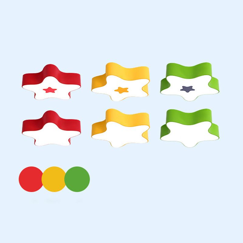 Pentagramma Forma LED Lampada da Soffitto Acrilico Moderno 1 Luce Flush Mount per Classroom